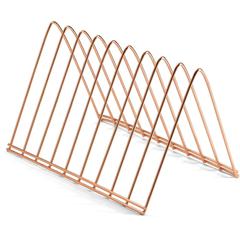 Officemate 93151 Triangular Wire File Sorter, Rose Gold - 7" Height x 7" Width x 11" DepthDesktop - Sturdy - Rose Gold - Steel Wire - 1 Each