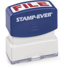 Trodat Pre-inked FILE Message Stamp - Message Stamp - FILE - 0.56" Impression Width x 1.69" Impression Length - Red - 1 Each