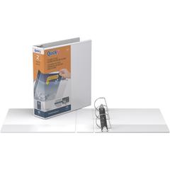 QuickFit D-Ring View Binders - 2" Binder Capacity - Letter - 8 1/2" x 11" Sheet Size - 475 Sheet Capacity - 2" Ring - D-Ring Fastener(s) - 2 Internal Pocket(s) - Vinyl - White - Recycled - Print-trans