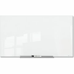 Quartet InvisaMount Magnetic Glass Board - 48" (4 ft) Width x 72" (6 ft) Height - White Glass Surface - Horizontal - Magnetic - Frameless, Accessory Tray, Non-absorbent, Stain Resistant, Ghost Resista
