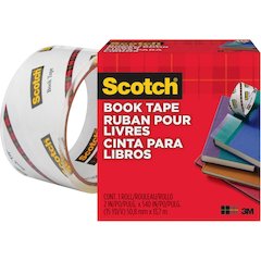 Scotch Book Tape - 15 yd Length x 2" Width - 3" Core - Clear - Acrylic - Crack Resistant - For Repairing, Reinforcing, Covering, Protecting - 1 Roll
