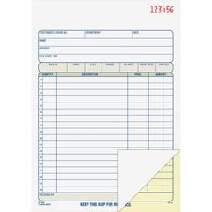 Adams Carbonless 2-part Numbered Sales Order Books - 50 Sheet(s) - 2 PartCarbonless Copy - 5.56" x 8.43" Sheet Size - White, Canary - Assorted Sheet(s) - Red Print Color - 1 Each