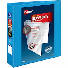 Avery&reg; Heavy-duty Nonstick View Binder - 2" Binder Capacity - Letter - 8 1/2" x 11" Sheet Size - 500 Sheet Capacity - 3 Ring - Fastener: Slant D-Ring - Pocket: 4, Internal - Poly - Light Blue - Re