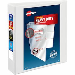 Avery&reg; Heavy-duty Nonstick View Binder - 2" Binder Capacity - Letter - 8 1/2" x 11" Sheet Size - 500 Sheet Capacity - 3 Ring - Fastener: Slant D-Ring - Pocket: 4, Internal - Poly - White - Recycle