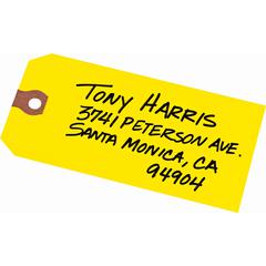Avery&reg; Shipping Tags - Unstrung - 4.75" Length x 2.37" Width - Rectangular - 1000 / Box - Card Stock - Yellow