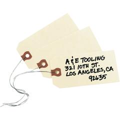 Avery&reg; Shipping Tags - #26 - 4.25" Length x 2.12" Width - Rectangular - Wire Fastener - 1000 / Box - Card Stock - Manila