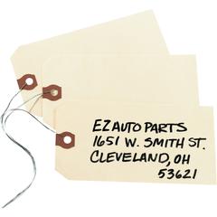 Avery&reg; Shipping Tags - #26 - 5.25" Length x 2.62" Width - Rectangular - Wire Fastener - 1000 / Box - Card Stock, Pulp - Manila