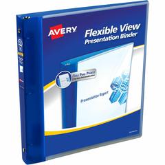 Avery&reg; Flexi-View 3 Ring Binders - 1/2" Binder Capacity - Letter - 8 1/2" x 11" Sheet Size - 100 Sheet Capacity - 3 x Round Ring Fastener(s) - Polypropylene - Flexible - 1 Each