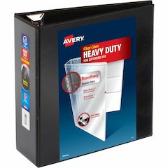 Avery&reg; Heavy-Duty Binder, 4" One Touch EZD(R) Rings, Black (79604) - Avery&reg; Heavy-Duty View 3 Ring Binder, 4 Inch One Touch EZD(R) Rings, 780-Sheet Capacity, 4.5 Inch Wide Spine, Customizable 