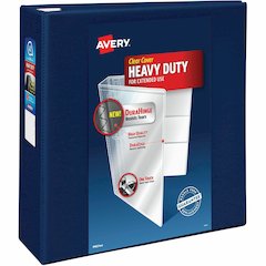 Avery&reg; Heavy-Duty View Navy Blue 4" Binder (79804) - Avery&reg; Heavy-Duty View 3 Ring Binder, 4" One Touch EZD(R) Rings, 4.5" Spine, 1 Navy Blue Binder (79804)