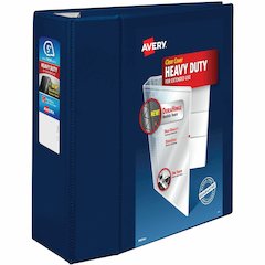 Avery&reg; Heavy-Duty View Navy Blue 5" Binder (79806) - Avery&reg; Heavy-Duty View 3 Ring Binder, 5" One Touch EZD(R) Rings, 2.3/4.8" Spine, 1 Navy Blue Binder (79806)
