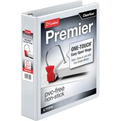 Cardinal EasyOpen Clearvue Slant D-Ring Binders - 1 1/2" Binder Capacity - Letter - 8 1/2" x 11" Sheet Size - 350 Sheet Capacity - 1 3/5" Spine Width - 3 x D-Ring Fastener(s) - 2 Inside Front & Back P