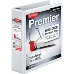 Cardinal EasyOpen Clearvue Slant D-Ring Binders - 2" Binder Capacity - Letter - 8 1/2" x 11" Sheet Size - 525 Sheet Capacity - 2 1/2" Spine Width - 3 x D-Ring Fastener(s) - 2 Inside Front & Back Pocke