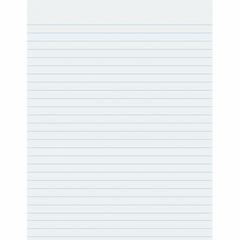 Pacon Composition Paper - Letter - Printed - Wide Ruled - 0.375" Front Line(s) Space - 16lb Basis Weight - Letter 8.5" x 11" - White Paper - Bond Paper - 500 / Ream - No Margin