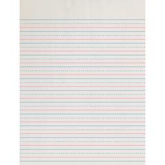 Zaner-Bloser Dotted Midline Newsprint Paper - Letter - 500 Sheets - 0.50" Ruled - Letter - 8" x 10 1/2" Sheet Size - White Paper - 500 / Ream
