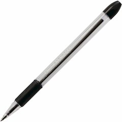 Pentel R.S.V.P. Ballpoint Stick Pens - Refillable - Black Ink - Clear Barrel - 1 Dozen