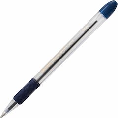 Pentel R.S.V.P. Ballpoint Stick Pens - Refillable - Blue Ink - Clear Barrel - 1 Dozen