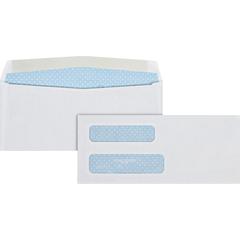Quality Park No. 8-5/8 Double Window Security Tint Envelopes - Double Window - #8 5/8 - 3 5/8" Width x 8 5/8" Length - 24 lb - Gummed - White - Wove - 500 / Box