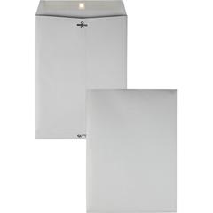 Quality Park 9 x 12 Clasp Envelopes with Deeply Gummed Flaps - Clasp - #90 - 9" Width x 12" Length - 28 lb - Gummed - Kraft - 100 / Box - Gray