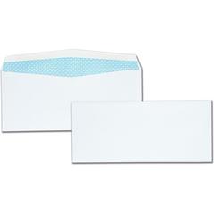 Quality Park No. 10 Security Tint Business Envelopes with Gummed Flap - Security - #10 - 4 1/8" Width x 9 1/2" Length - 24 lb - Gummed - White - Wove - 500 / Box