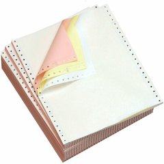 Domtar Continuous Paper - 9 1/2" x 11" - Acid-free, Carbonless, Break Resistant, Perforated, Fade Resistant, Non-yellowing - Canary, Multicolor - 1 Case