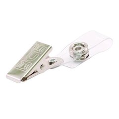Badge Straps with Clips, 0.38" x 2.75", Clear, 25/Pack