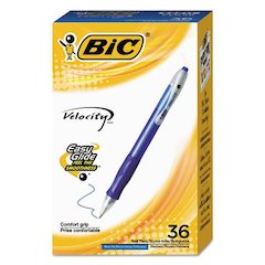 Velocity Easy Glide Ballpoint Pen Value Pack, Retractable, Medium 1 mm, Blue Ink, Translucent Blue Barrel, 36/Pack