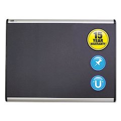 Prestige Plus Magnetic Fabric Bulletin Boards, 72" x 48", Gray Surface, Satin Aluminum Frame