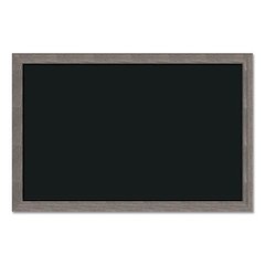 Magnetic Chalkboard with Rustic Frame, 36" x 24" (Actual Size: 35" x 23"), Black Surface, Brown Wood Frame