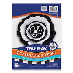 Tru-Ray Construction Paper, 76 lb Text Weight, 12 x 18, Assorted Colors, 72/Pack