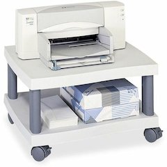 Safco Economy Under Desk Printer Stand - 1 x Shelf(ves) - 11.50" Height x 20" Width x 17.50" Depth - Plastic - Gray