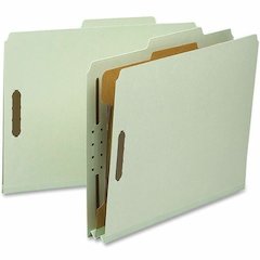 Nature Saver 2/5 Tab Cut Letter Yes Classification Folder - 8 1/2" x 11" - 2" Expansion - Prong K Style Fastener - 2" for Folder, 1" for Divider - 1 Divider - 25 pt. - Tyvek, Fiberboard, Pressboard - 