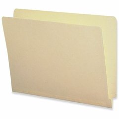 Business Source Straight Tab Cut Letter Recycled End Tab File Folder - 8 1/2" x 11" - End Tab Location - 11 pt. - Indexed Filing System - 10% Recycled - 100 / Box