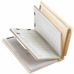 Business Source Letter Recycled Classification Folder - 8 1/2" x 11" - 2" Fastener Capacity - End Tab Location - 2 Divider - 18 pt. - 10% Recycled - 10 / Box