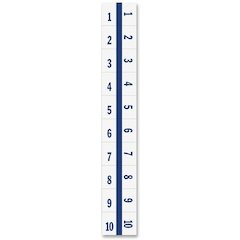 Tabbies Legal Index Divider Tabs - 10 Printed Tab(s) - Digit - 1-10 - 8.5" Divider Width x 11" Divider Length - Letter - 7 Hole Punched - White Paper Divider - Punched - 100 / Pack