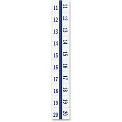 Tabbies Legal Index Divider Tabs - 10 Printed Tab(s) - Digit - 11-20 - 8.5" Divider Width x 11" Divider Length - Letter - 7 Hole Punched - White Paper Divider - Punched, Laminated Tab - 100 / Pack