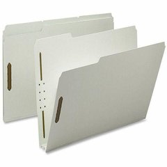 Nature Saver 1/3 Tab Cut Letter Recycled Fastener Folder - 8 1/2" x 11" - 2" Expansion - 2 Fastener(s) - 2" Fastener Capacity for Folder - Top Tab Location - Assorted Position Tab Position - Pressboar