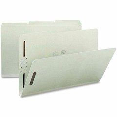 Nature Saver 1/3 Tab Cut Legal Recycled Fastener Folder - 8 1/2" x 14" - 1" Expansion - 2 Fastener(s) - 2" Fastener Capacity for Folder - Top Tab Location - Assorted Position Tab Position - Pressboard