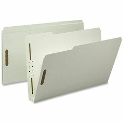 Nature Saver 1/3 Tab Cut Legal Recycled Fastener Folder - 8 1/2" x 14" - 2" Expansion - 2 Fastener(s) - 2" Fastener Capacity for Folder - Top Tab Location - Assorted Position Tab Position - Pressboard