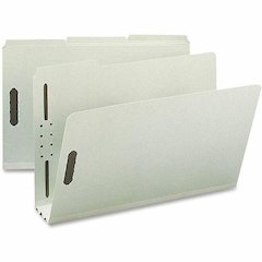 Nature Saver 1/3 Tab Cut Legal Recycled Fastener Folder - 8 1/2" x 14" - 3" Expansion - 2 Fastener(s) - 2" Fastener Capacity for Folder - Top Tab Location - Assorted Position Tab Position - Pressboard