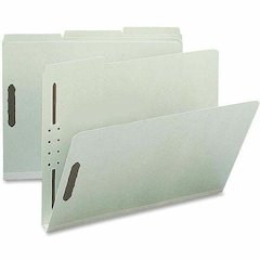 Nature Saver 1/3 Tab Cut Letter Recycled Fastener Folder - 8 1/2" x 11" - 1" Expansion - 2 Fastener(s) - 2" Fastener Capacity for Folder - Top Tab Location - Assorted Position Tab Position - Pressboar