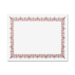 Geographics Gold Seal Parchment Certificates - 24 lb Basis Weight - 8.5" x 11" - Inkjet, Laser Compatible - Red with Red Border - Parchment Paper - 25 / Pack