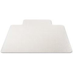 Deflecto RollaMat for Carpet - Home, Office, Carpet - 60" Length x 46" Width - Lip Size 12" Length x 25" Width - Rectangular - Textured - Vinyl - Clear - 1Each