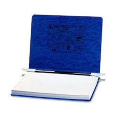 ACCO Presstex Hanging Data Binder - 6" Binder Capacity - 8 1/2" x 12" Sheet Size - Fastener: Post - Presstex - Dark Blue - Recycled - Water Resistant, Retractable Filing Hooks - 1 Each