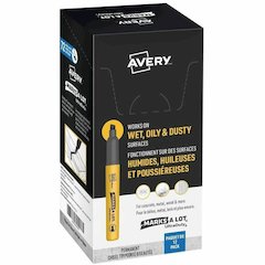 Avery&reg; Marks A Lot UltraDuty Markers - Chisel, 5 mm Marker Point - Black Ink - Writing - 12 / Pack