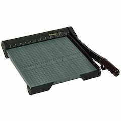 Premier Heavy-Duty Wood Series Paper Trimmers - 20 Sheet Cutting Capacity - 1 Steel Blade - 12" Cutting Length - 4" Height x 12.9" Width x 16" Depth - Non-skid Rubber Feet, Heavy Duty, Locking Blade -