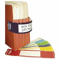 Tabbies File Pocket Handles - 2" Width x 9 5/8" Length - Dark Blue - Tyvek - 48 / Pack