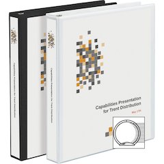 Avery&reg; Economy View Binder - 3" Binder Capacity - Letter - 8 1/2" x 11" Sheet Size - 460 Sheet Capacity - 3 Ring - Fastener: Round Ring - Pocket: 2, Internal - Vinyl - White - 1.79 lb - Gap-free R