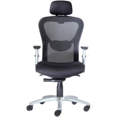 9 to 5 Seating Strata 1580 High Back Executive Chair - Lead Seat Color - Polyester Seat Material - 5-star Base - 1 Each