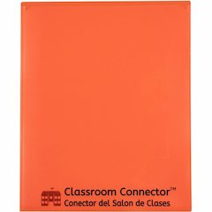 C-Line Classroom Connector Letter Report Cover - 8 1/2" x 11" - 2 Internal Pocket - Orange - 25 / Box